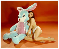 Bonnie Logan and her bunny