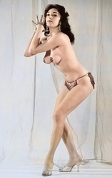Delilah Jones posing in pa Gstring