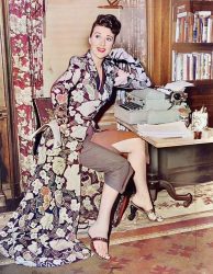 Gypsy Rose Lee relaxing at her typewriter Gypsy-Rose