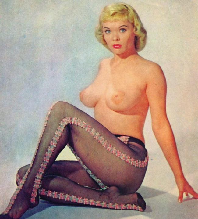 Candy Barr topless in tights