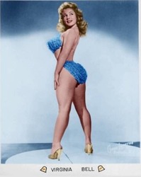Virginia Bell in blue ruffles