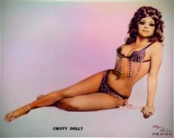 Cristy Dolly burlesque promo card