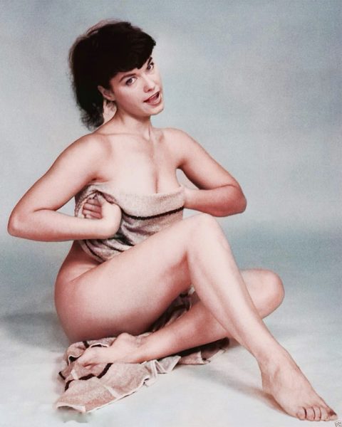 Bettie Page is just covering up
