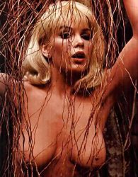 Stella Stevens topless behind the bush stella stevens
