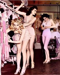 Showgirls getting ready