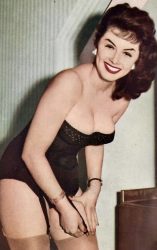 Classic pinup cleavage and stockings